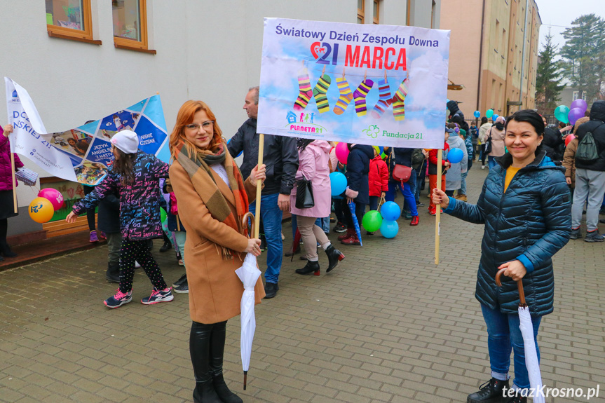 Marsz w Krośnie w Światowy Dzień Zespołu Downa