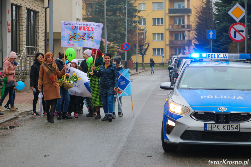 Marsz w Krośnie w Światowy Dzień Zespołu Downa