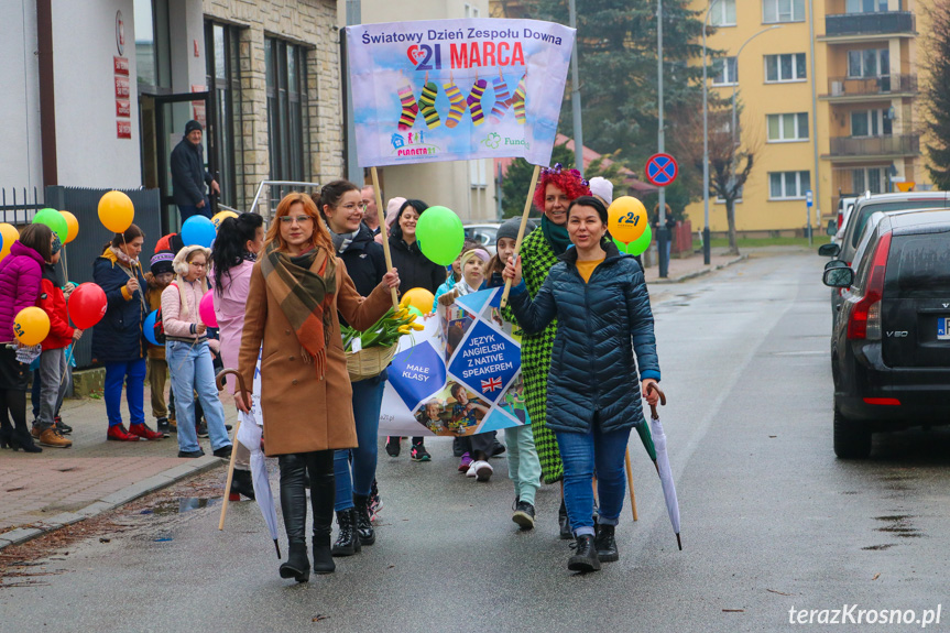 Marsz w Krośnie w Światowy Dzień Zespołu Downa