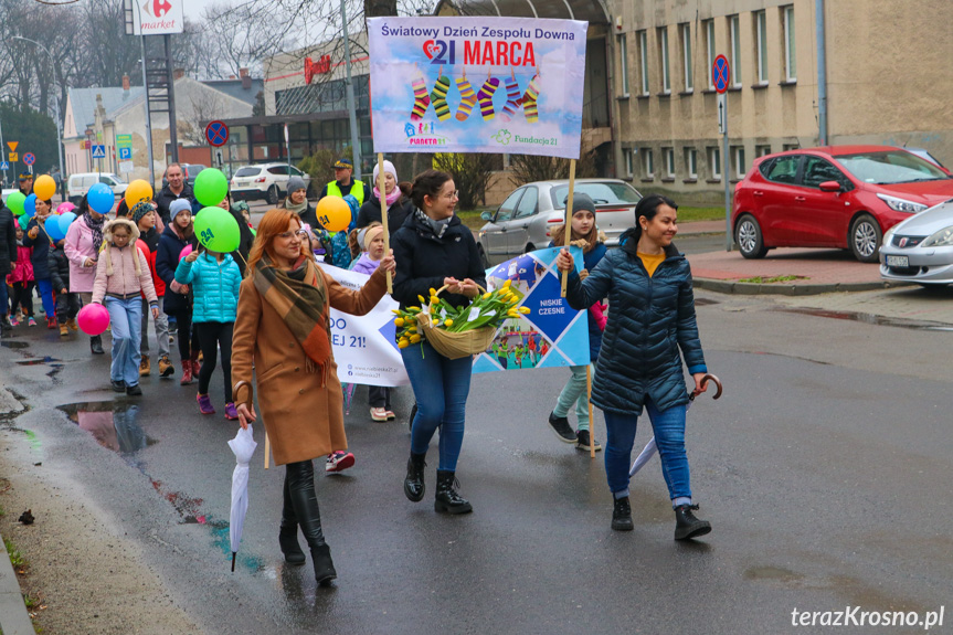 Marsz w Krośnie w Światowy Dzień Zespołu Downa