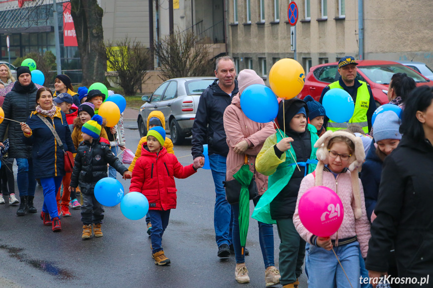 Marsz w Krośnie w Światowy Dzień Zespołu Downa