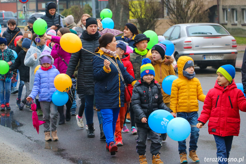 Marsz w Krośnie w Światowy Dzień Zespołu Downa