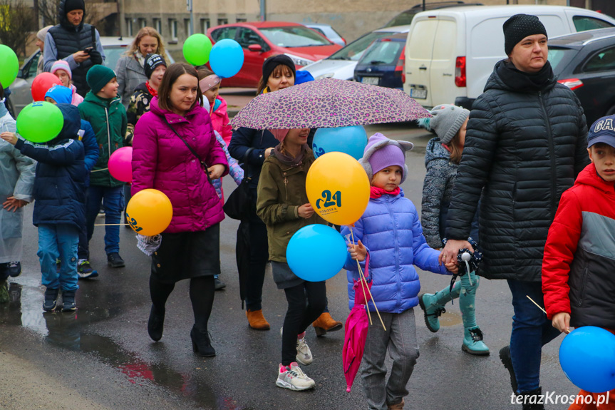 Marsz w Krośnie w Światowy Dzień Zespołu Downa