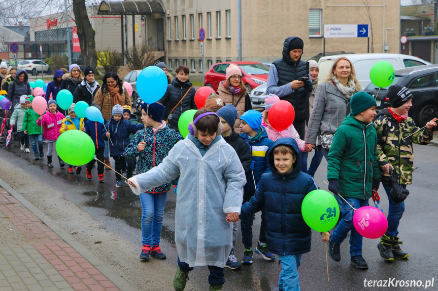 Marsz w Krośnie w Światowy Dzień Zespołu Downa