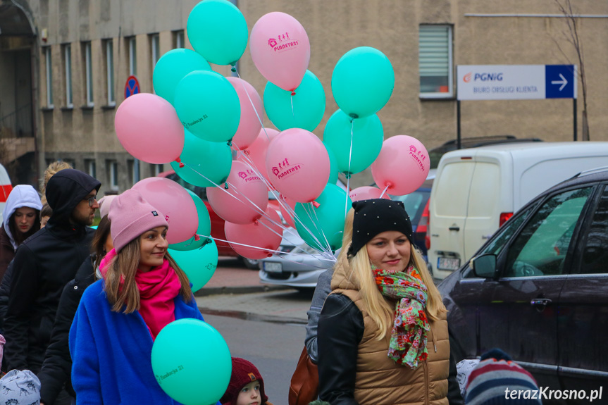 Marsz w Krośnie w Światowy Dzień Zespołu Downa