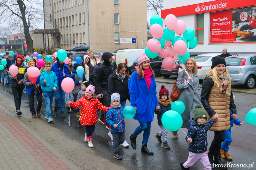 Marsz w Krośnie w Światowy Dzień Zespołu Downa