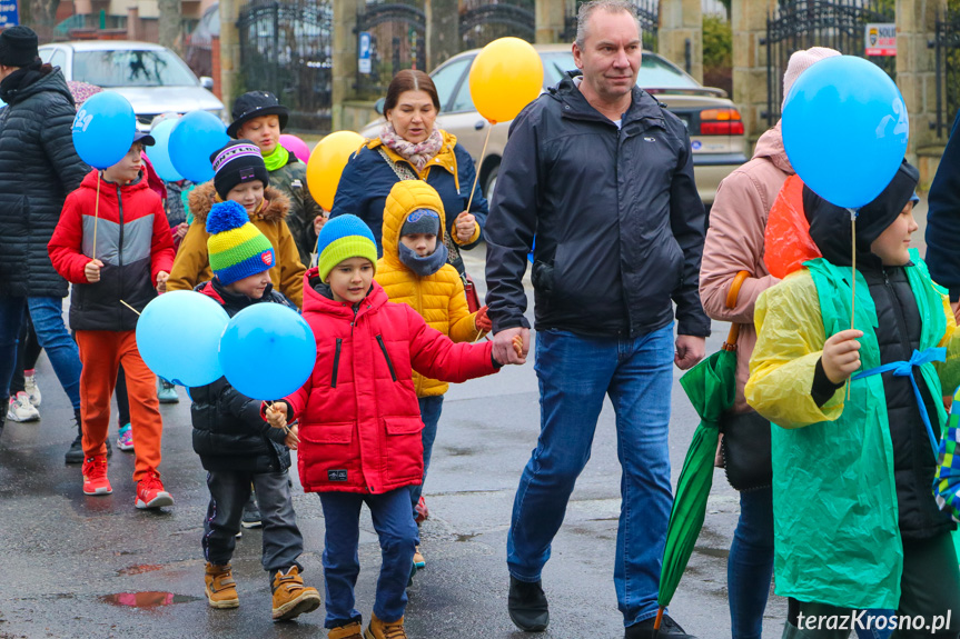 Marsz w Krośnie w Światowy Dzień Zespołu Downa