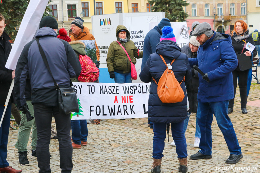 Marsz żałoby dla drzew w Krośnie