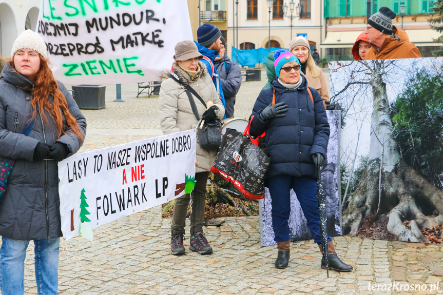 Marsz żałoby dla drzew w Krośnie