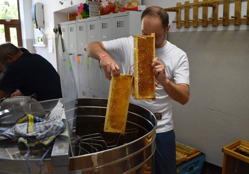 Miodobranie w Łączkach Jagiellońskich