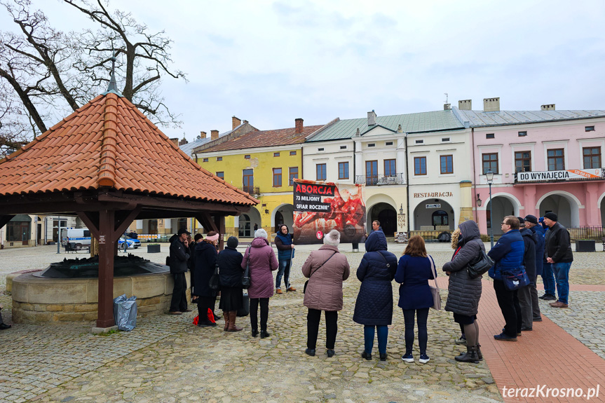 Modlitwa na rynku w Krośnie