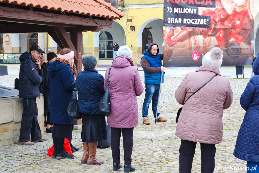 Modlitwa na rynku w Krośnie