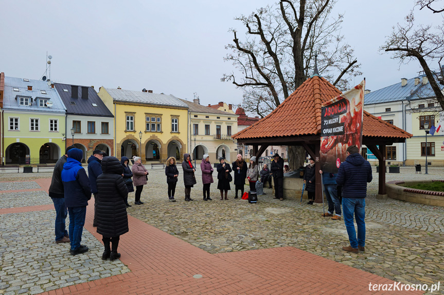 Modlitwa na rynku w Krośnie