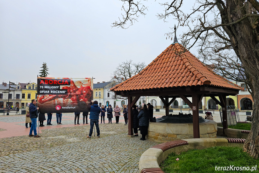 Modlitwa na rynku w Krośnie