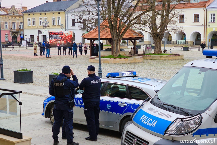 Modlitwa na rynku w Krośnie