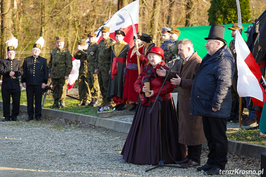 Odsłonięcie pomnika Ignacego Łukasiewicza w Zręcinie