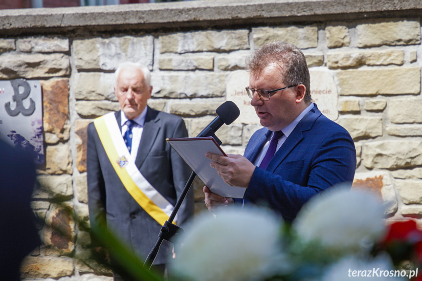 Odsłonięcie tablicy w Krośnie