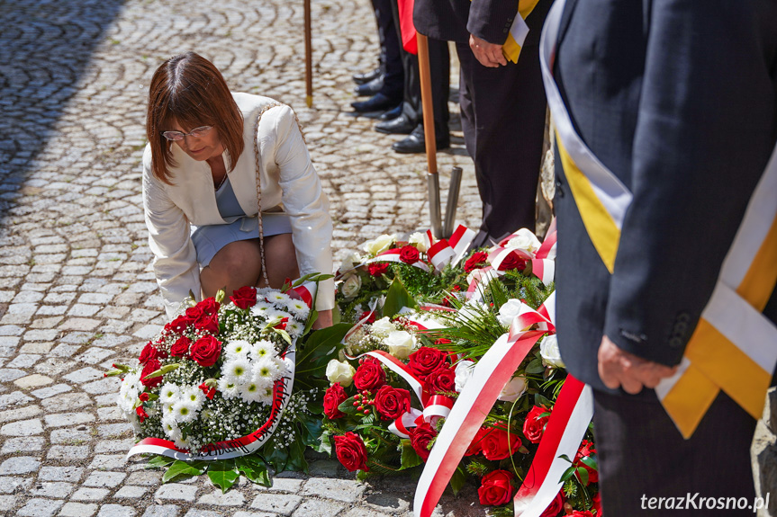 Odsłonięcie tablicy w Krośnie