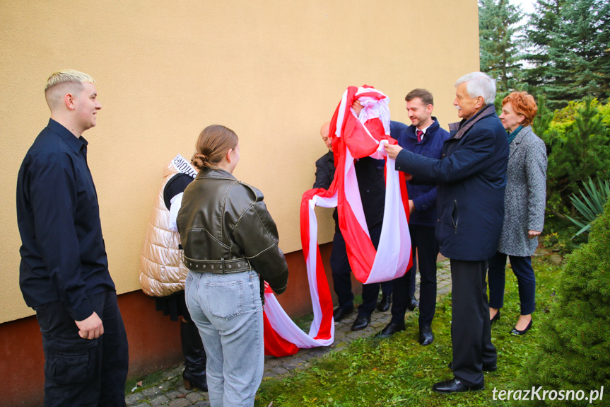 Odsłonięto mural na budynku Zespołu Szkół w Iwoniczu