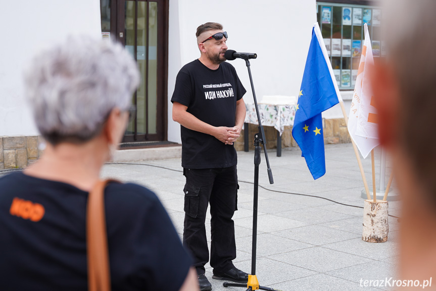 Otwarcie wystawy na rynku w Krośnie