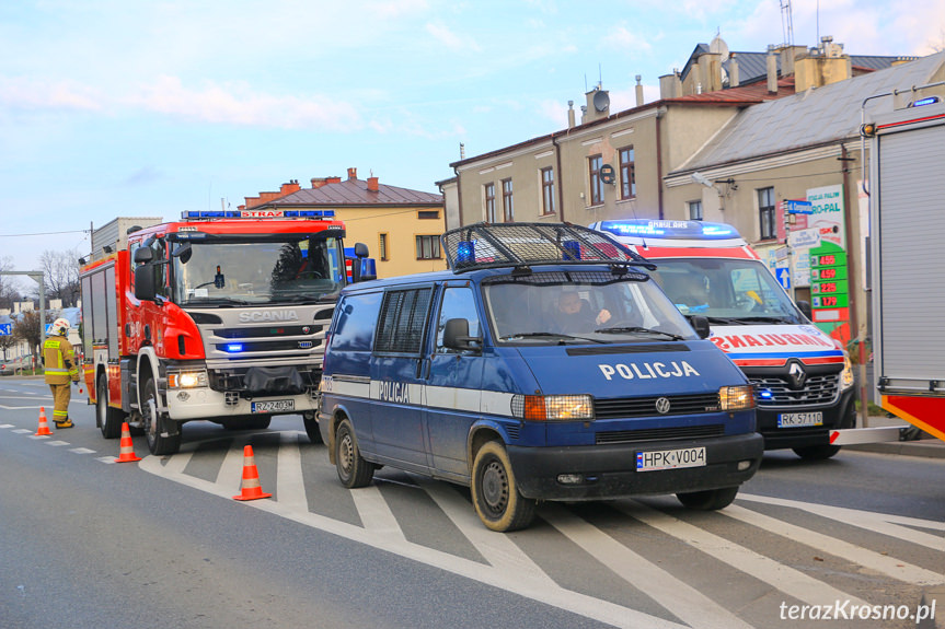 Potrącenie pieszego w Dukli