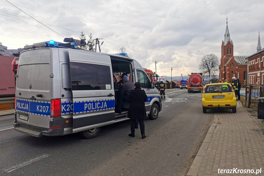 Potrącenie pieszego w Miejscu Piastowym przez cysternę