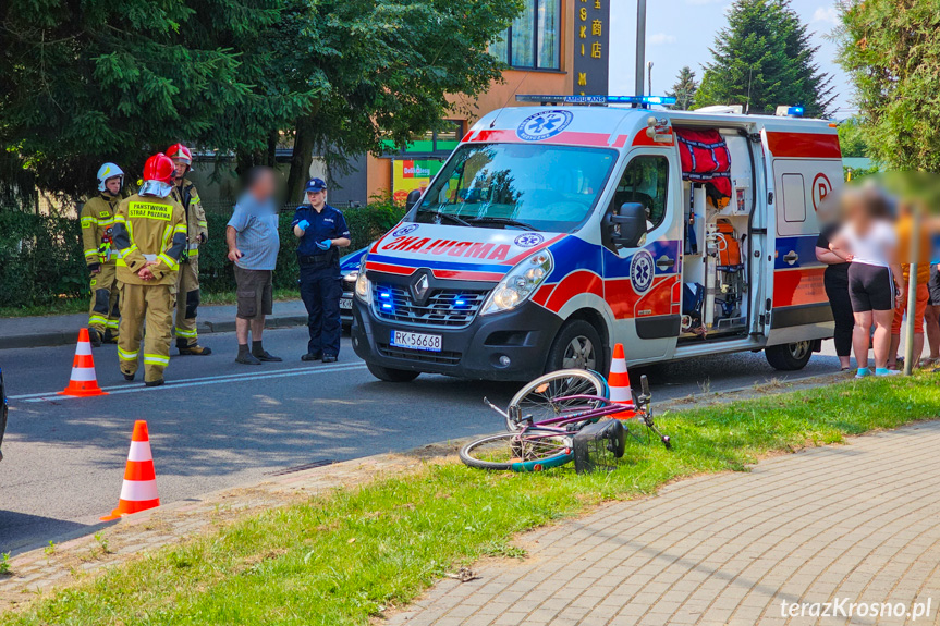 Potrącenie rowerzystki w Jedliczu