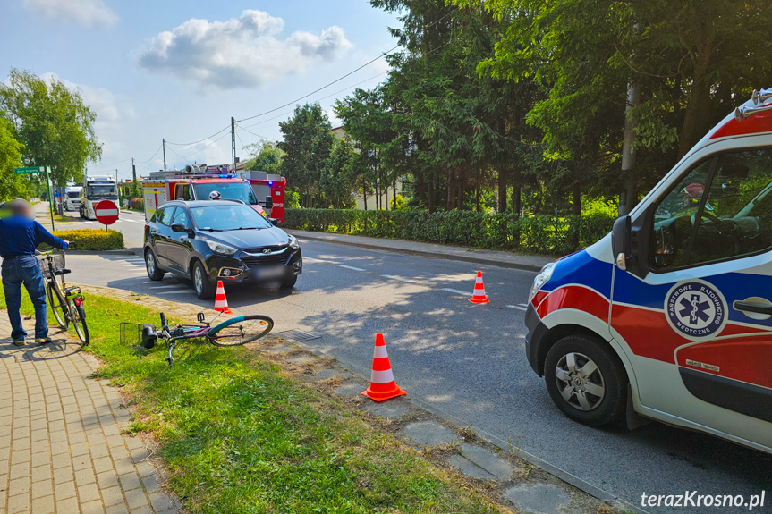 Potrącenie rowerzystki w Jedliczu