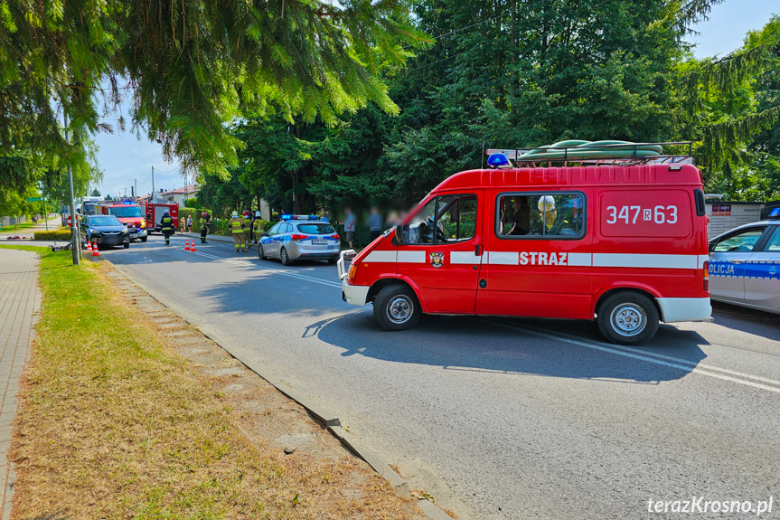 Potrącenie rowerzystki w Jedliczu