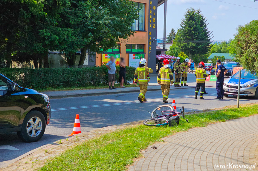 Potrącenie rowerzystki w Jedliczu