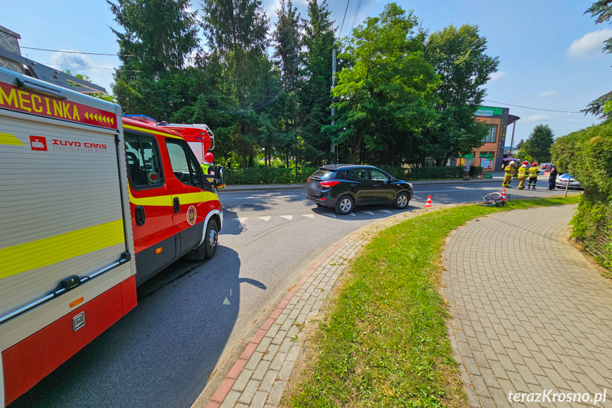 Potrącenie rowerzystki w Jedliczu