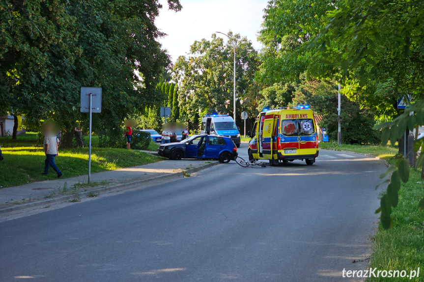 Potrącenie rowerzysty na Batorego