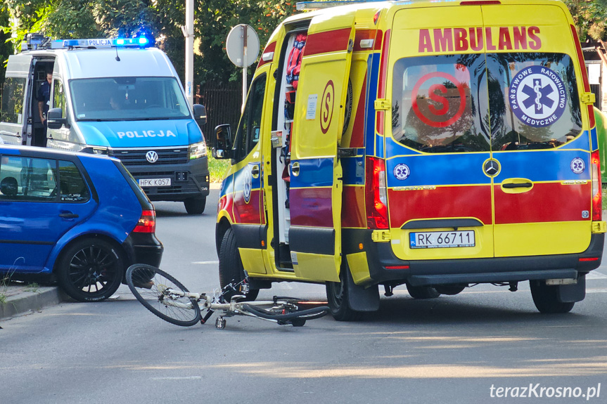 Potrącenie rowerzysty na Batorego