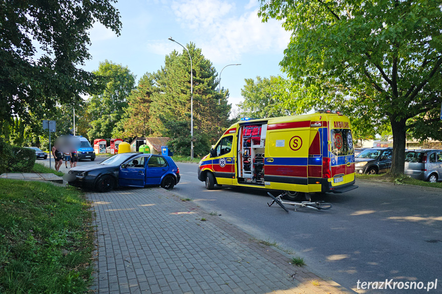 Potrącenie rowerzysty na Batorego