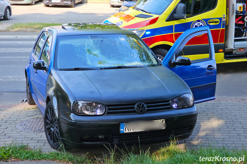 Potrącenie rowerzysty na Batorego