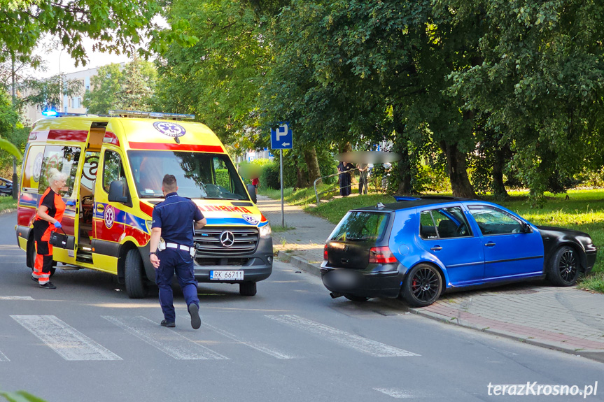 Potrącenie rowerzysty na Batorego