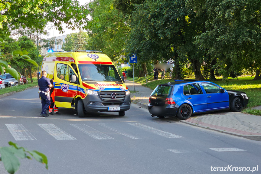 Potrącenie rowerzysty na Batorego