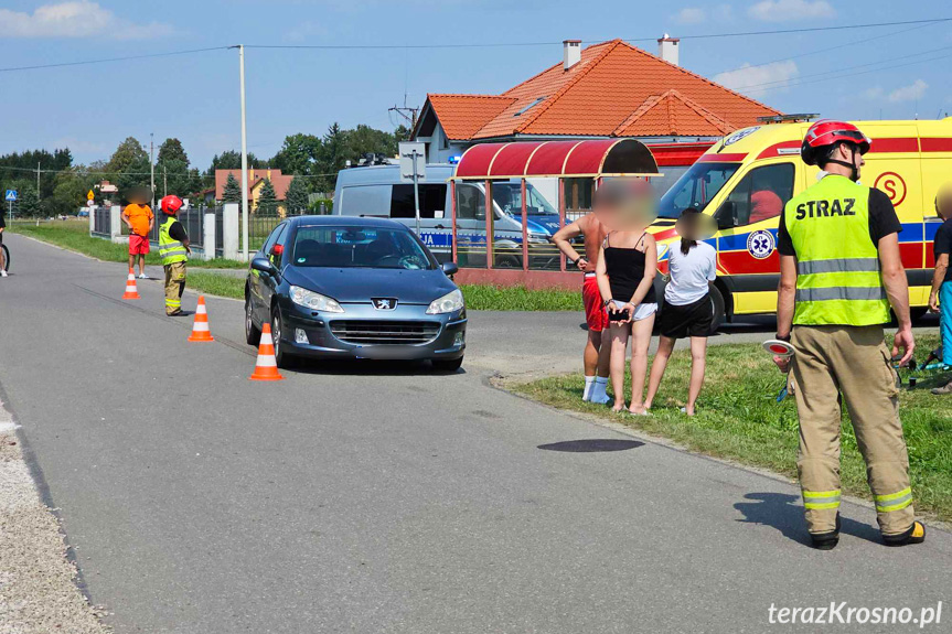 Potrącenie rowerzysty w Krośnie