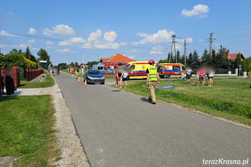 Potrącenie rowerzysty w Krośnie