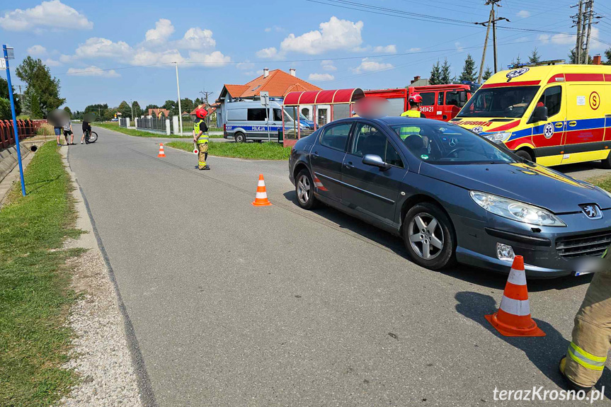 Potrącenie rowerzysty w Krośnie