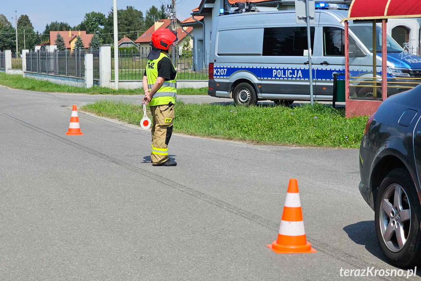 Potrącenie rowerzysty w Krośnie