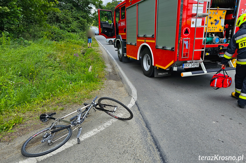 Potrącenie rowerzysty w Wietrznie