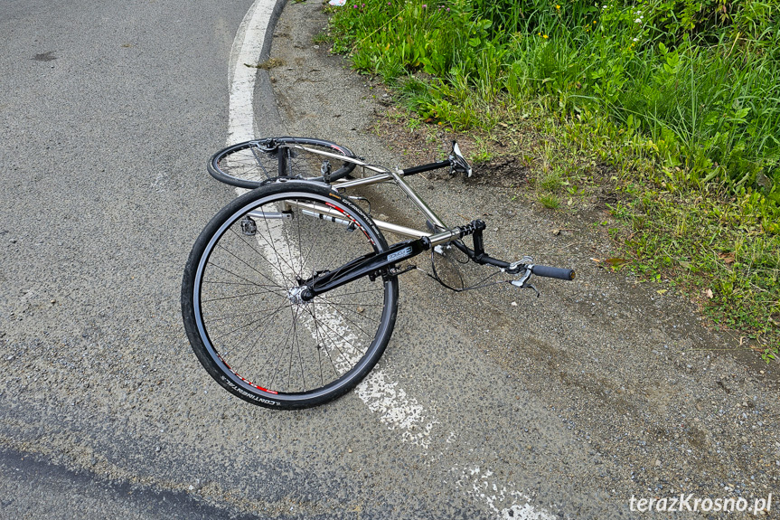 Potrącenie rowerzysty w Wietrznie