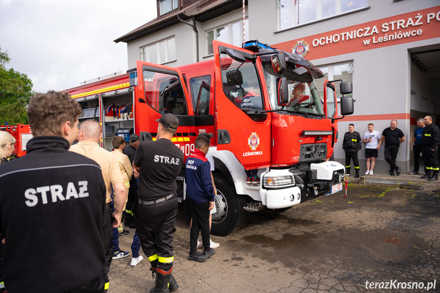 Powitanie samochodu OSP Leśniówka