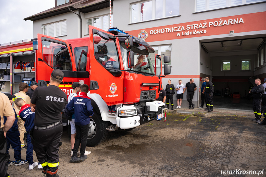 Powitanie samochodu OSP Leśniówka