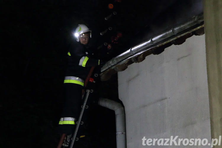 Pożar domu przy ul. Podkarpackiej w Krośnie