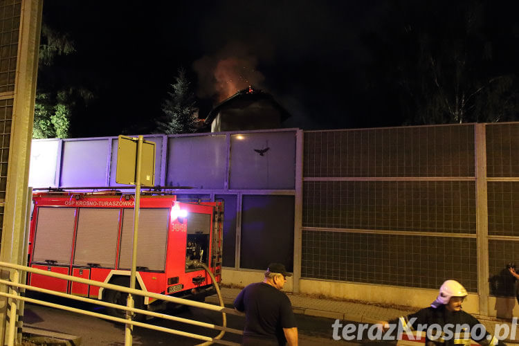 Pożar domu przy ul. Podkarpackiej w Krośnie