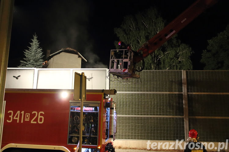 Pożar domu przy ul. Podkarpackiej w Krośnie