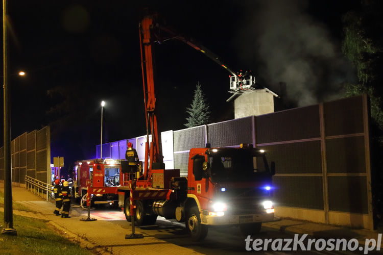 Pożar domu przy ul. Podkarpackiej w Krośnie