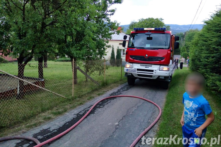 Pożar altanki na ul. Granicznej w Krośnie